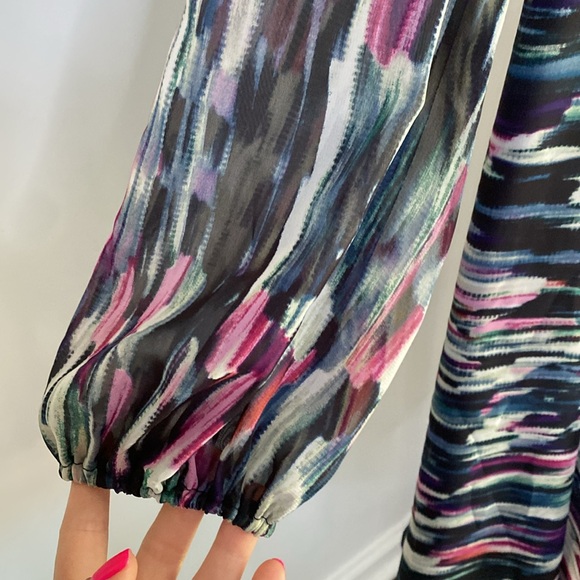 Betsey Johnson Blue and Pink 3/4 Sleeve Dress - Picture 5 of 10